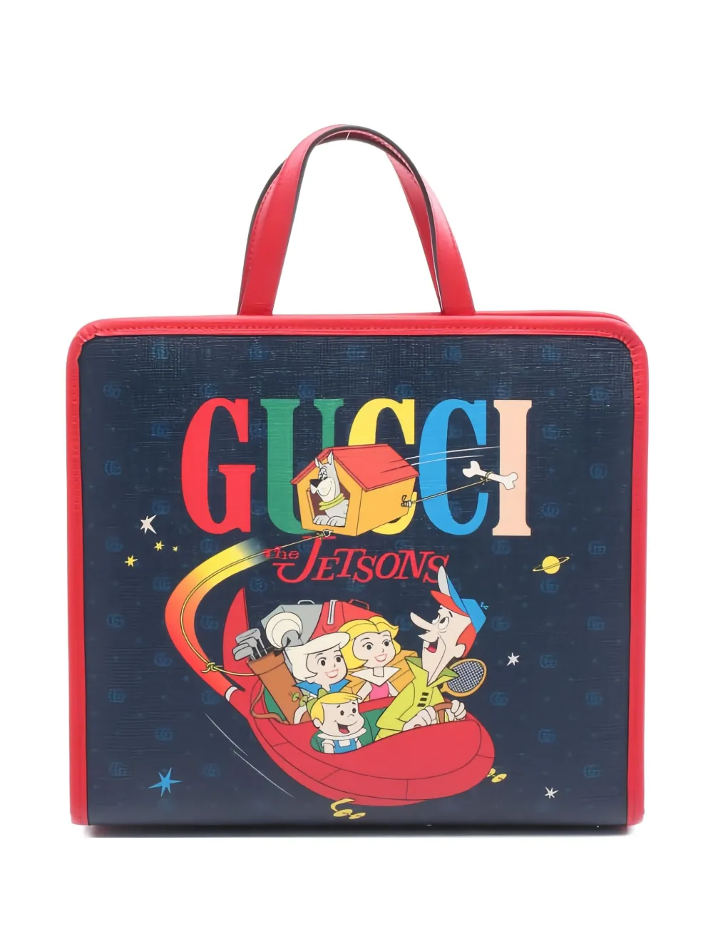 Pre-owned Gucci X The Jetsons 2010s Graphic-print Tote Bag In Blue
