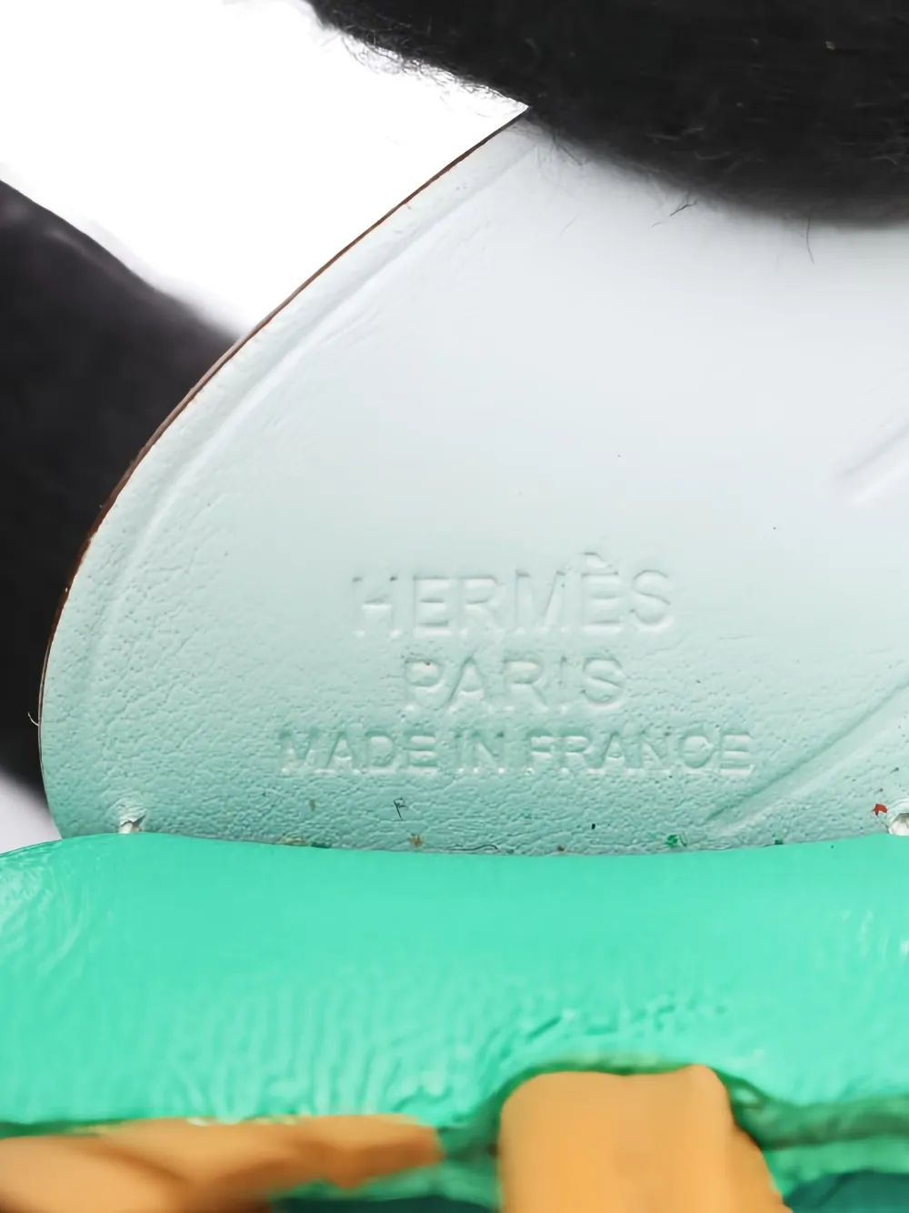 Pre-owned Hermes 2021 Rodeo Pegasus Pm Bag Charm In Green