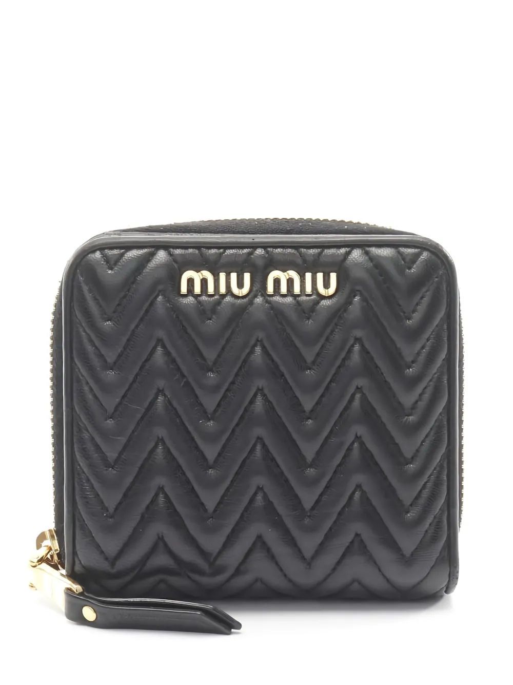 Miu Miu Pre-Owned cartera matelassé con cierre 2000 | negro | Image 1