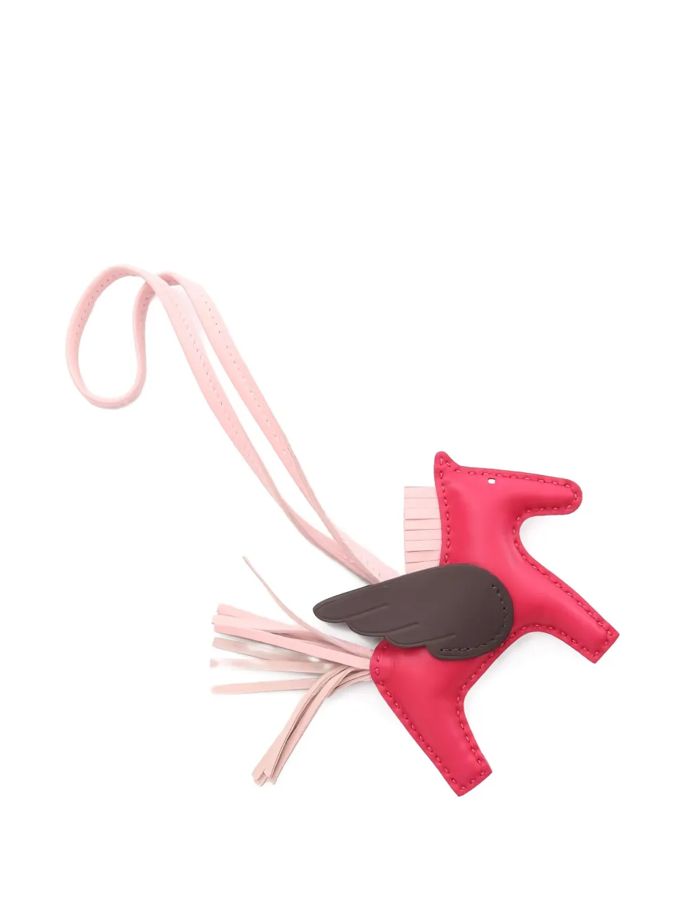 Pre-owned Hermes 2021 Rodeo Pegasus Pm Bag Charm In Red