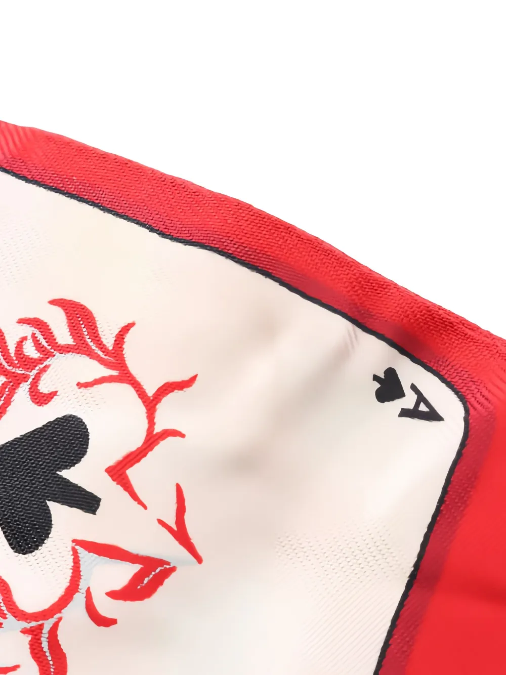 HERMES Pre-owned 2000s Jeu De Cartes Ribbon Scarf In Red