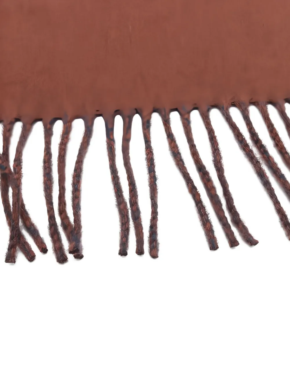 Pre-owned Hermes 2020s Fringed Cashmere Scarf In Brown