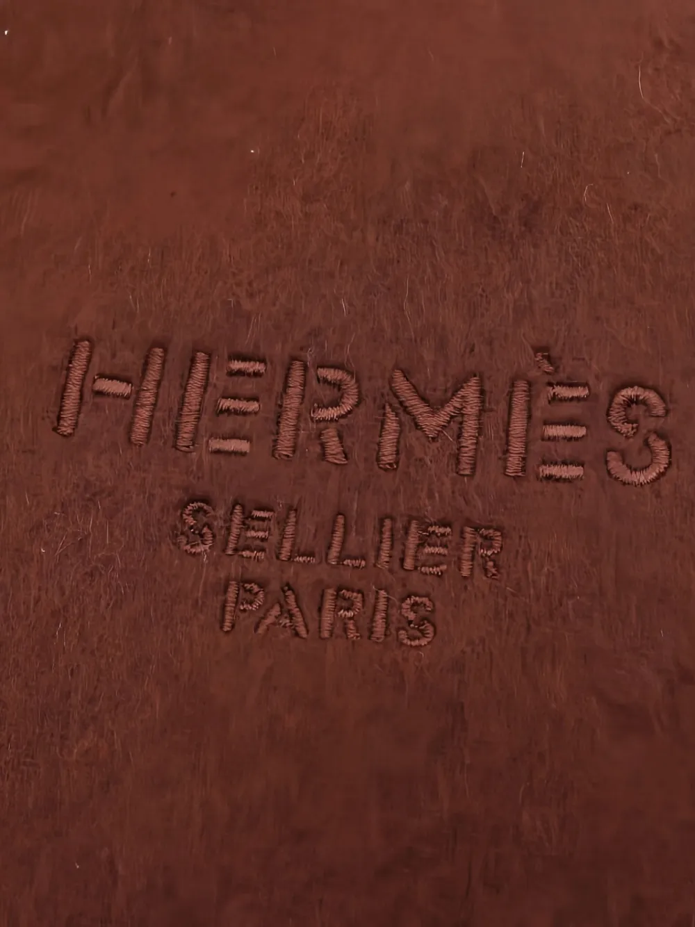 Pre-owned Hermes 2020s Fringed Cashmere Scarf In Brown