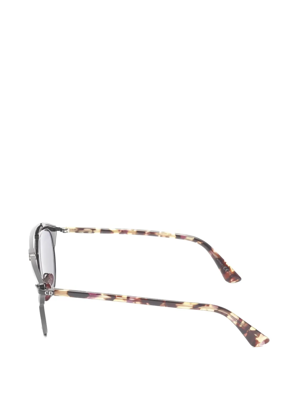 DIOR Pre-owned 2010s Browline Tortoiseshell-pattern Sunglasses In Black