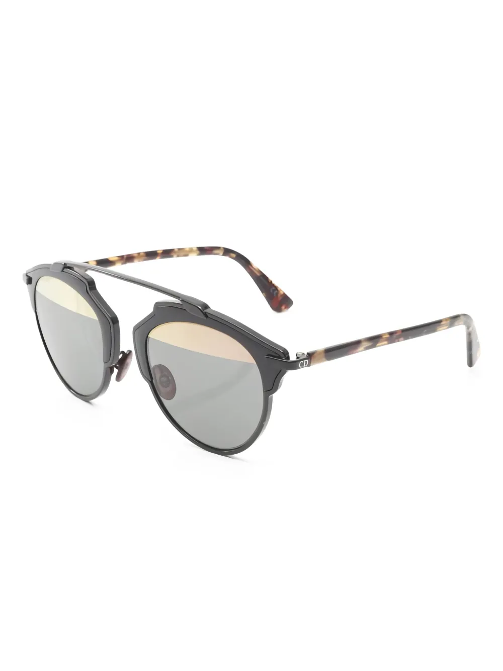 Christian Dior Pre-Owned 2010s browline tortoiseshell-pattern sunglasses | Image 2