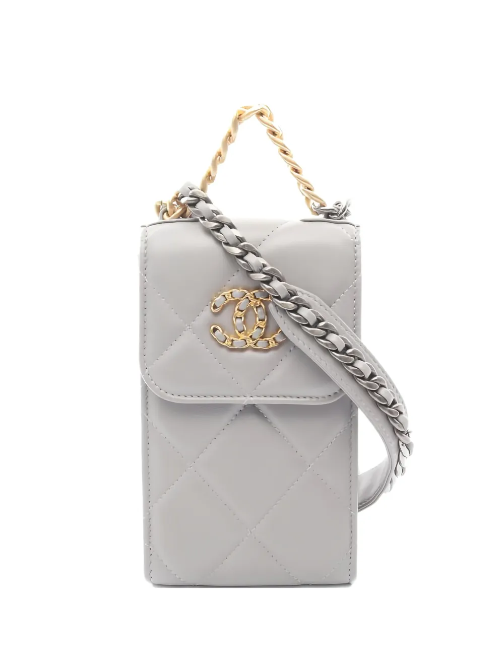 CHANEL Pre-Owned 2021-2022 Chanel 19 ショルダーバッグ - グレー CHANEL Pre-Owned 2021-2022 Chanel 19 ショルダーバッグ - グレー