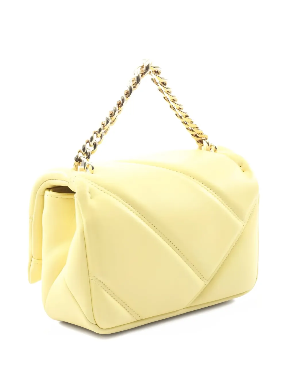 Pre-owned Bvlgari 2010s Serpenti Cabochon Chain Leather Tote Bag In Yellow