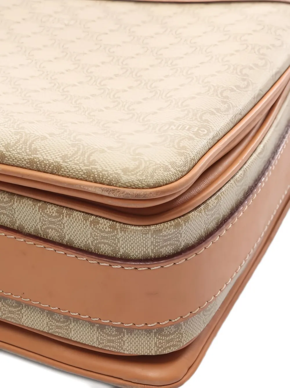 CELINE Pre-owned 2000s Macadam-pattern Shoulder Bag In Neutral