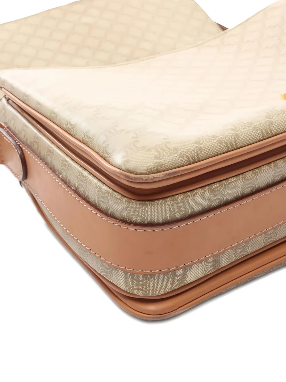 CELINE Pre-owned 2000s Macadam-pattern Shoulder Bag In Neutral