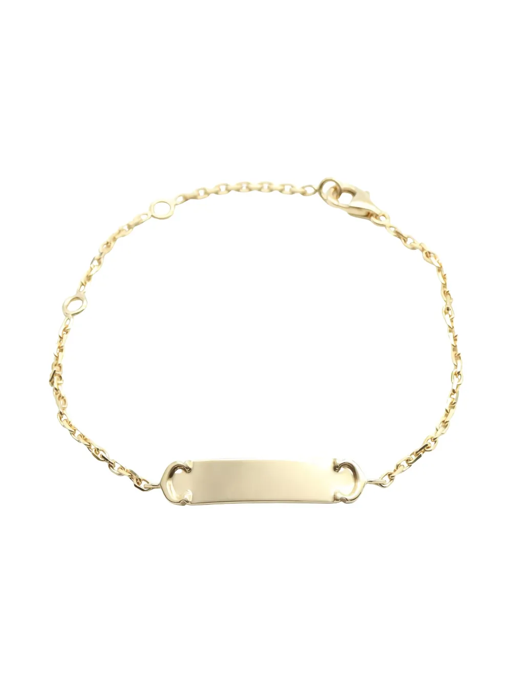 Cartier 2010s 18k yellow gold logo-plaque bracelet - ゴールドトーン