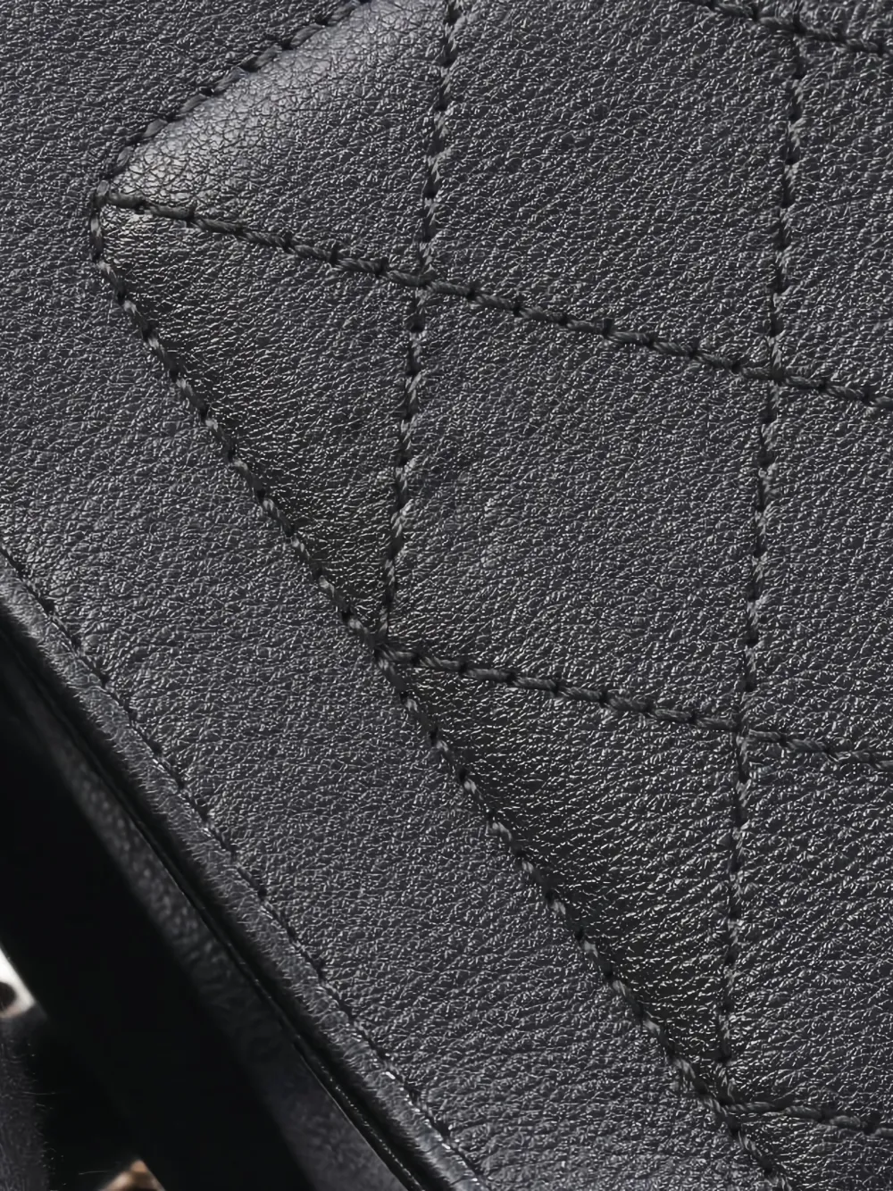 Pre-owned Chanel 2016-2017 Diamond-quilted Mini Tote Bag In Black