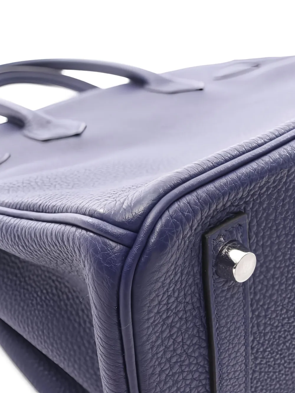 Pre-owned Hermes 2018 Birkin 30 Silver-hardware Tote Bag In Blue