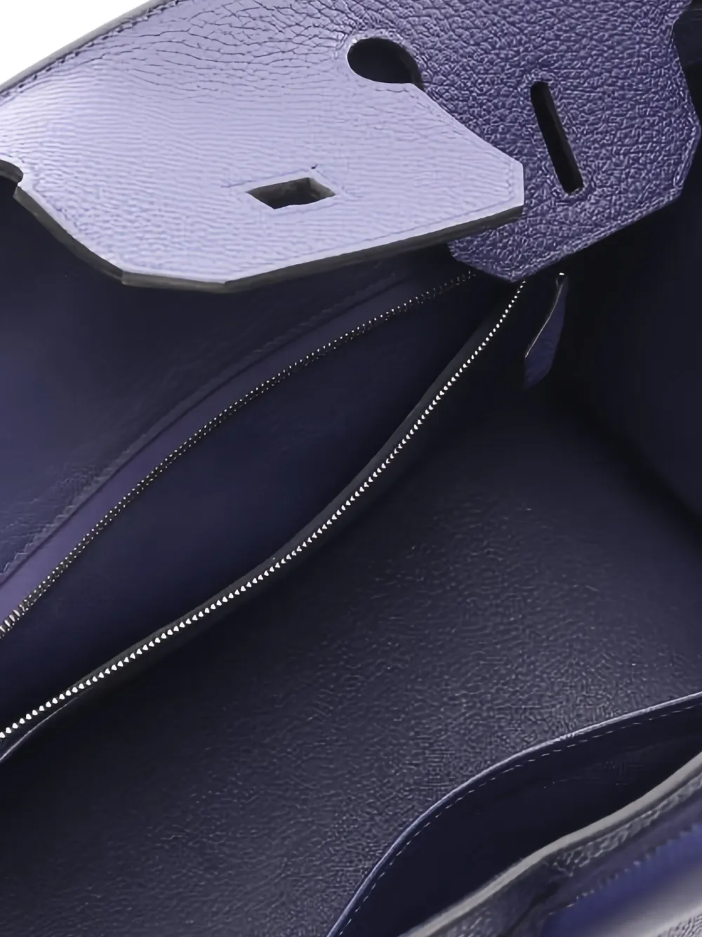 Hermès Pre-Owned 2018 Birkin 30 shopper met zilverkleurig materiaal Blauw