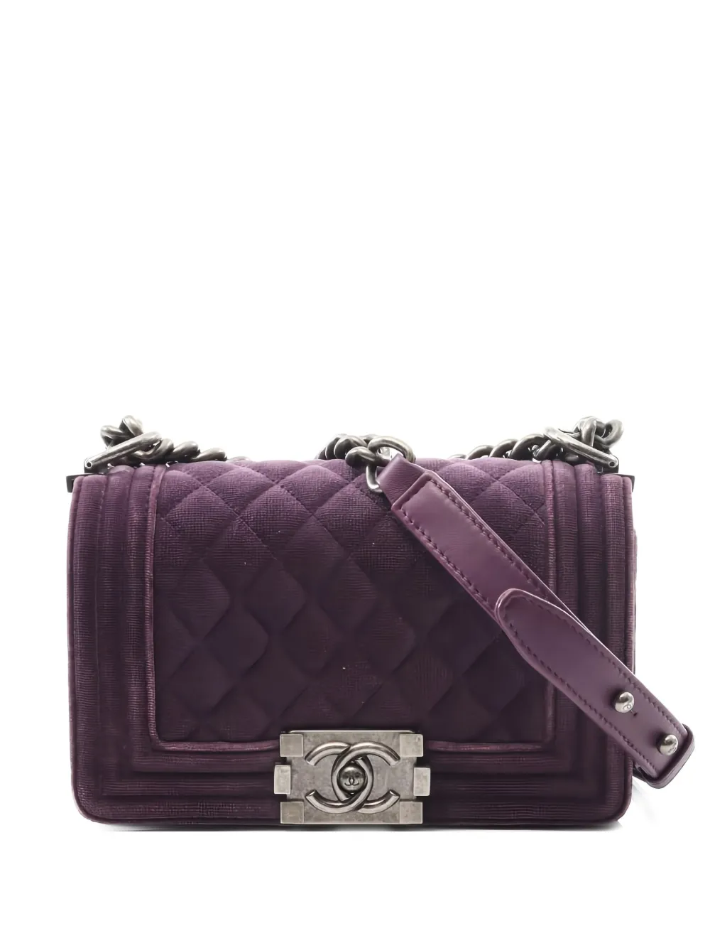 CHANEL Pre-Owned 2013-2014 ボーイ ショルダーバッグ S - パープル CHANEL Pre-Owned 2013-2014 ボーイ ショルダーバッグ S - パープル