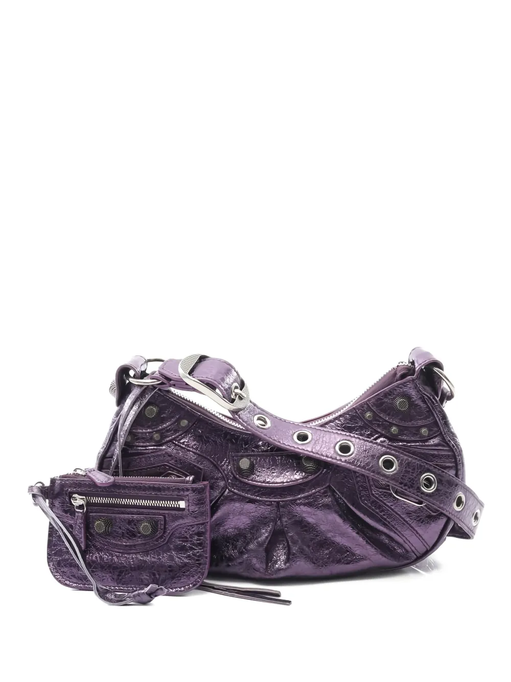 Pre-owned Balenciaga 2010s Xs Le Cagole Shoulder Bag In Purple