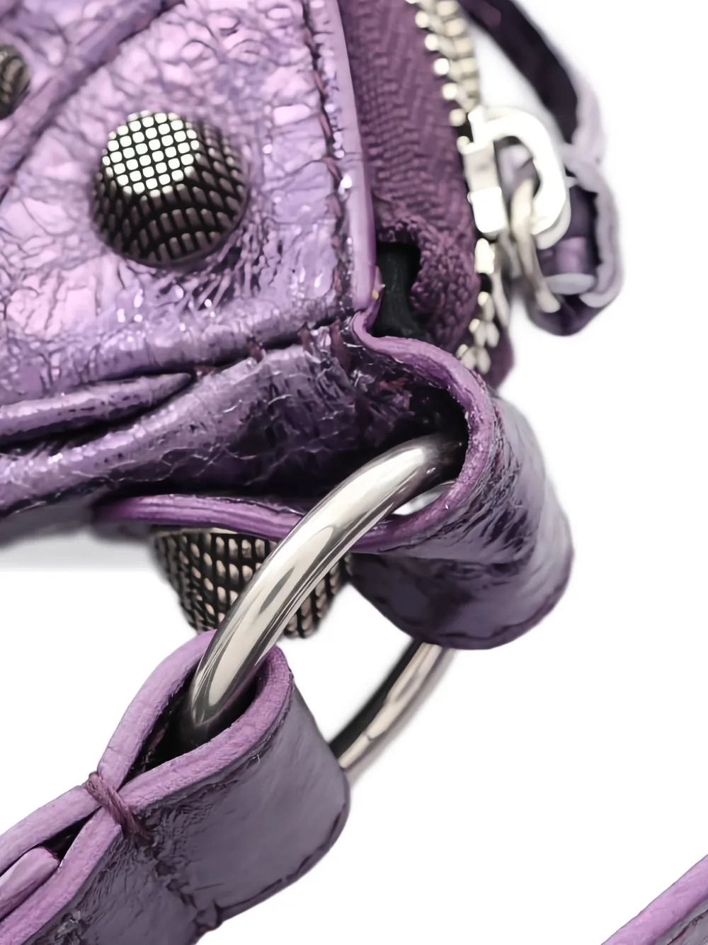 Pre-owned Balenciaga 2010s Xs Le Cagole Shoulder Bag In Purple