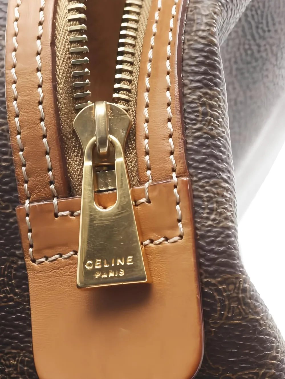 CELINE Pre-owned 2000s Macadam Tote Bag In Brown