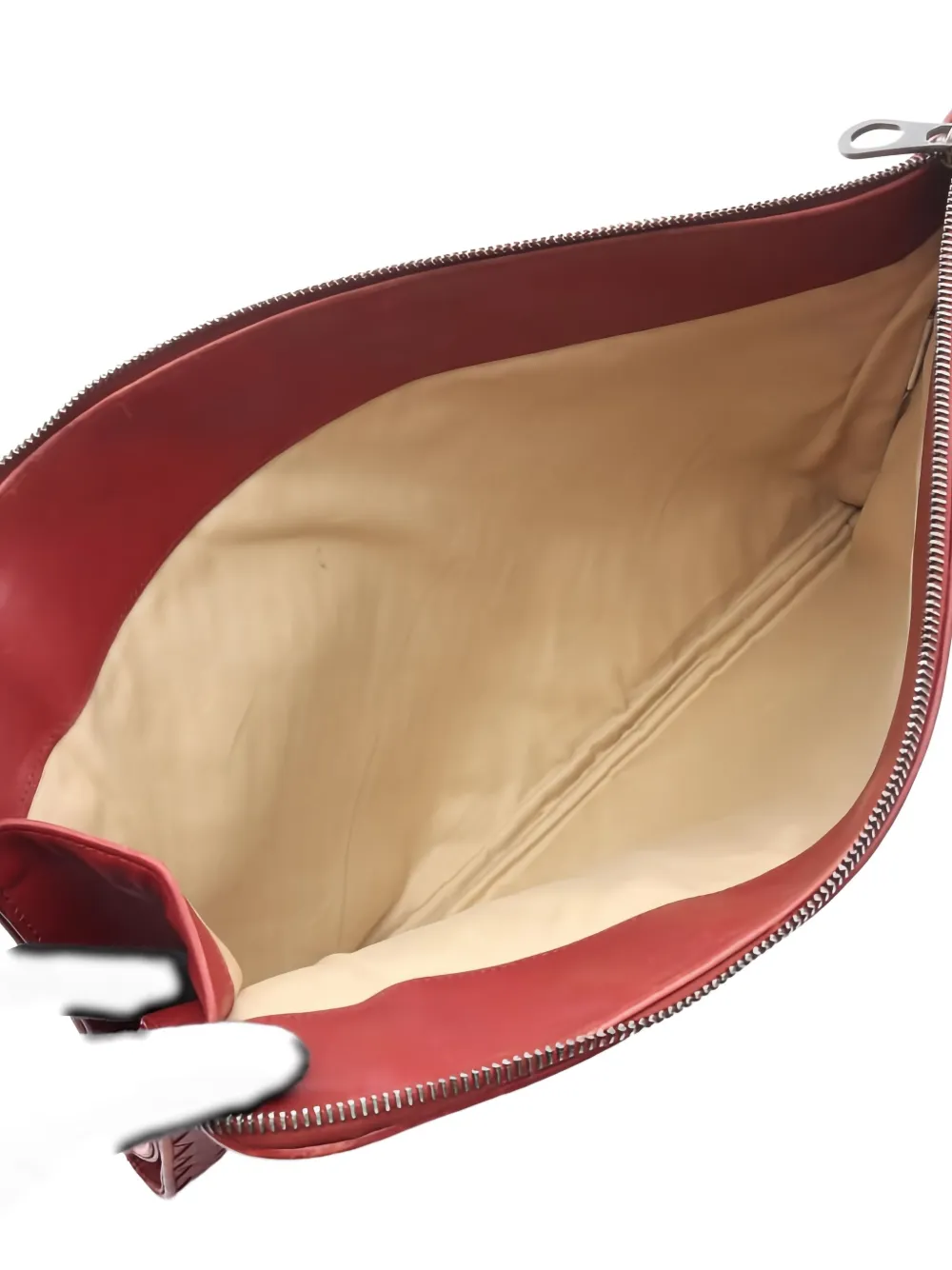 Pre-owned Bottega Veneta 2000s Intrecciato Clutch Bag In Red