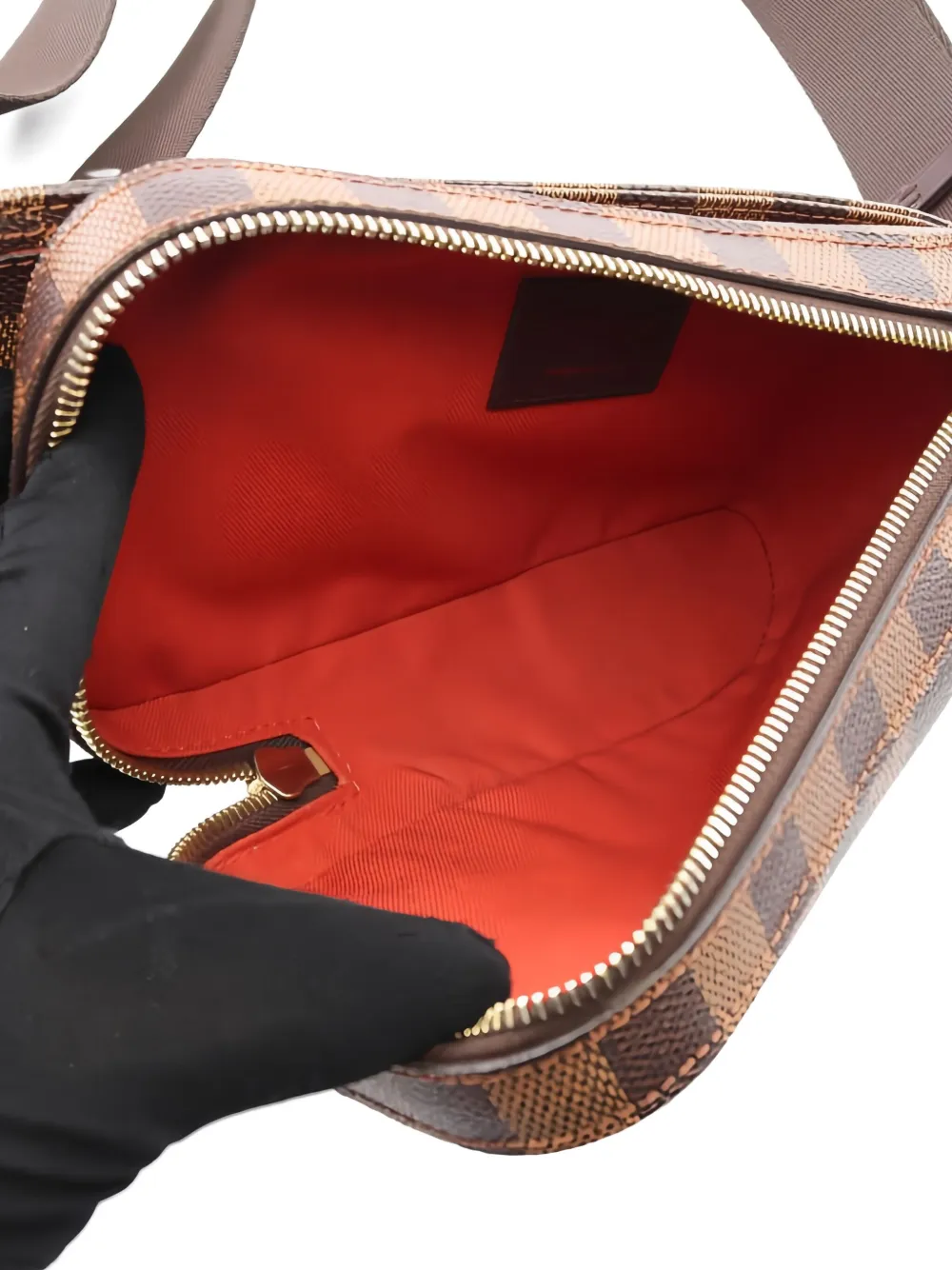 Pre-owned Louis Vuitton 2005 Damier Geronimos Belt Bag In Brown