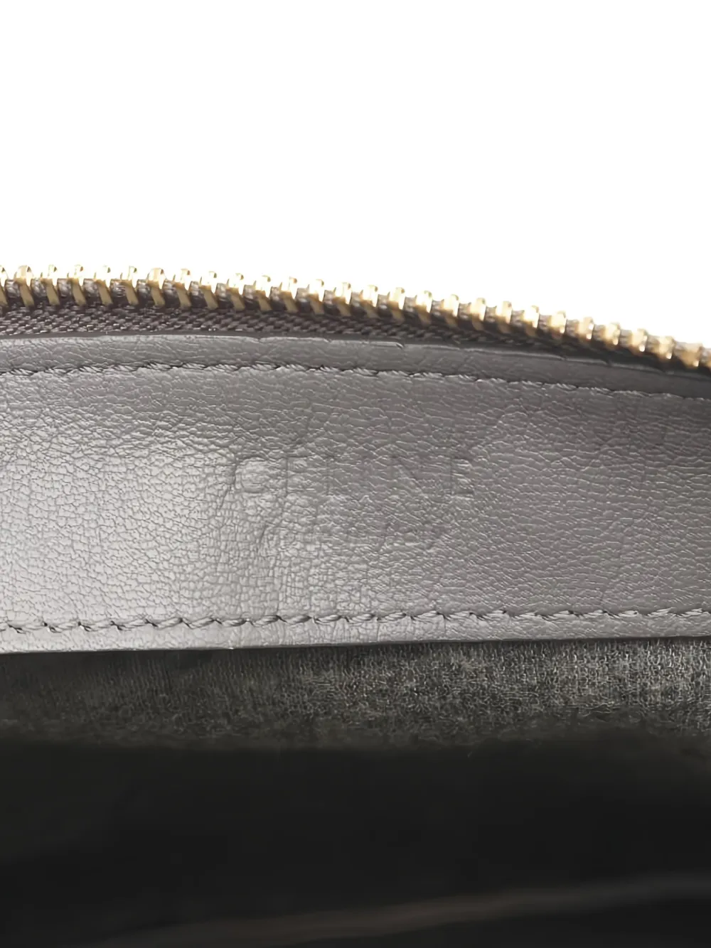 CELINE Pre-owned 2000s Large Trio Leather Cross Body Bag In Gray