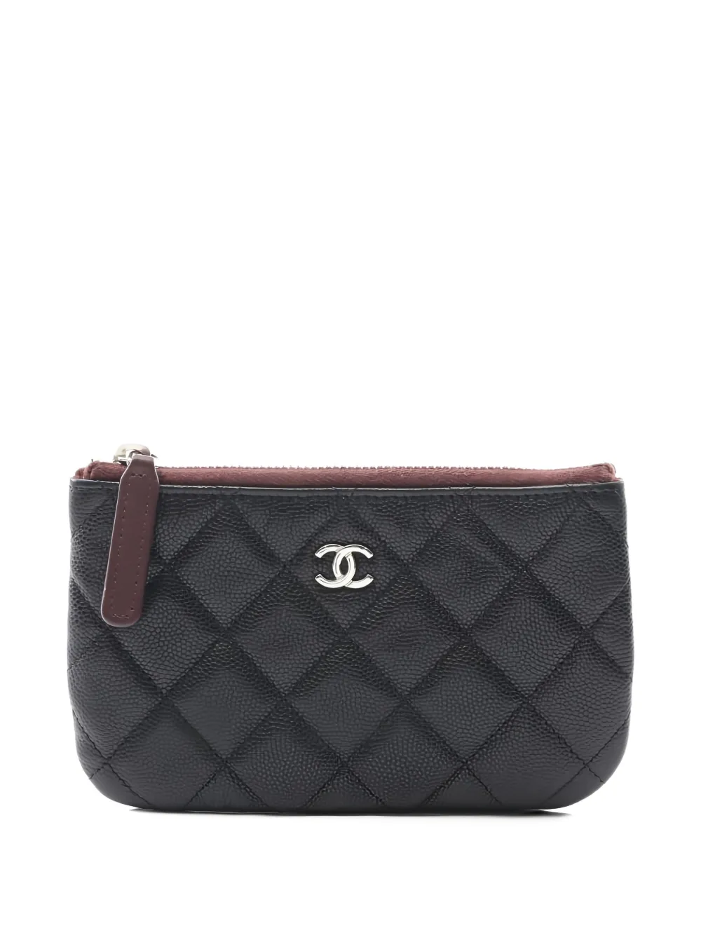 CHANEL Pre-Owned 2021 マテラッセ ポーチ - ブラック CHANEL Pre-Owned 2021 マテラッセ ポーチ - ブラック
