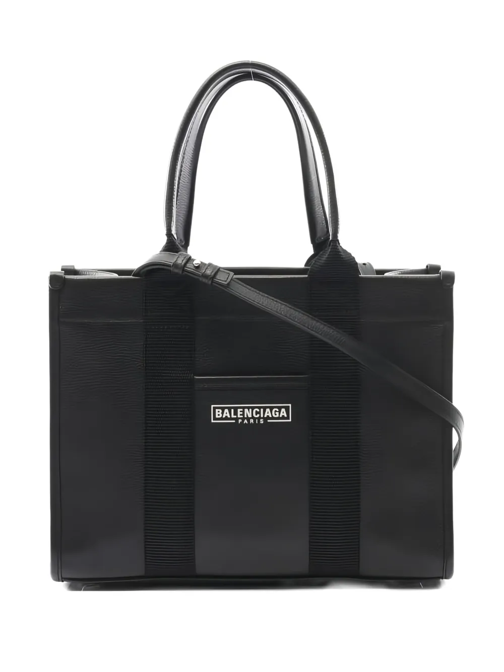 Pre-owned Balenciaga 2010s Small Hardware Leather Tote Bag In Black
