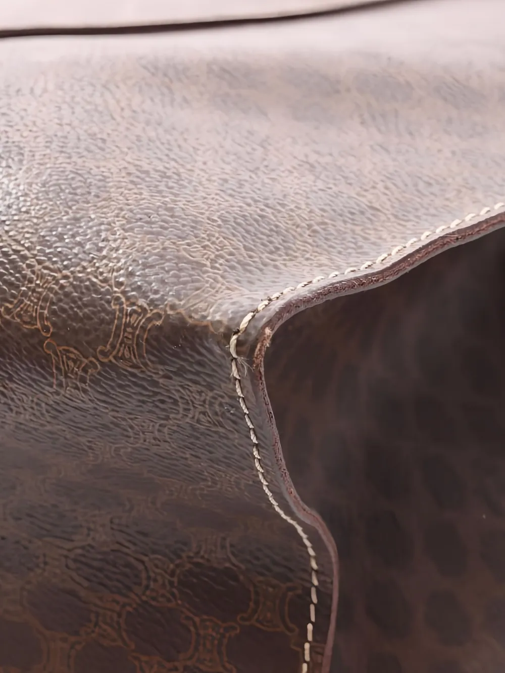 Pre-owned Celine 00s Macadam-pattern Tote Bag In Brown