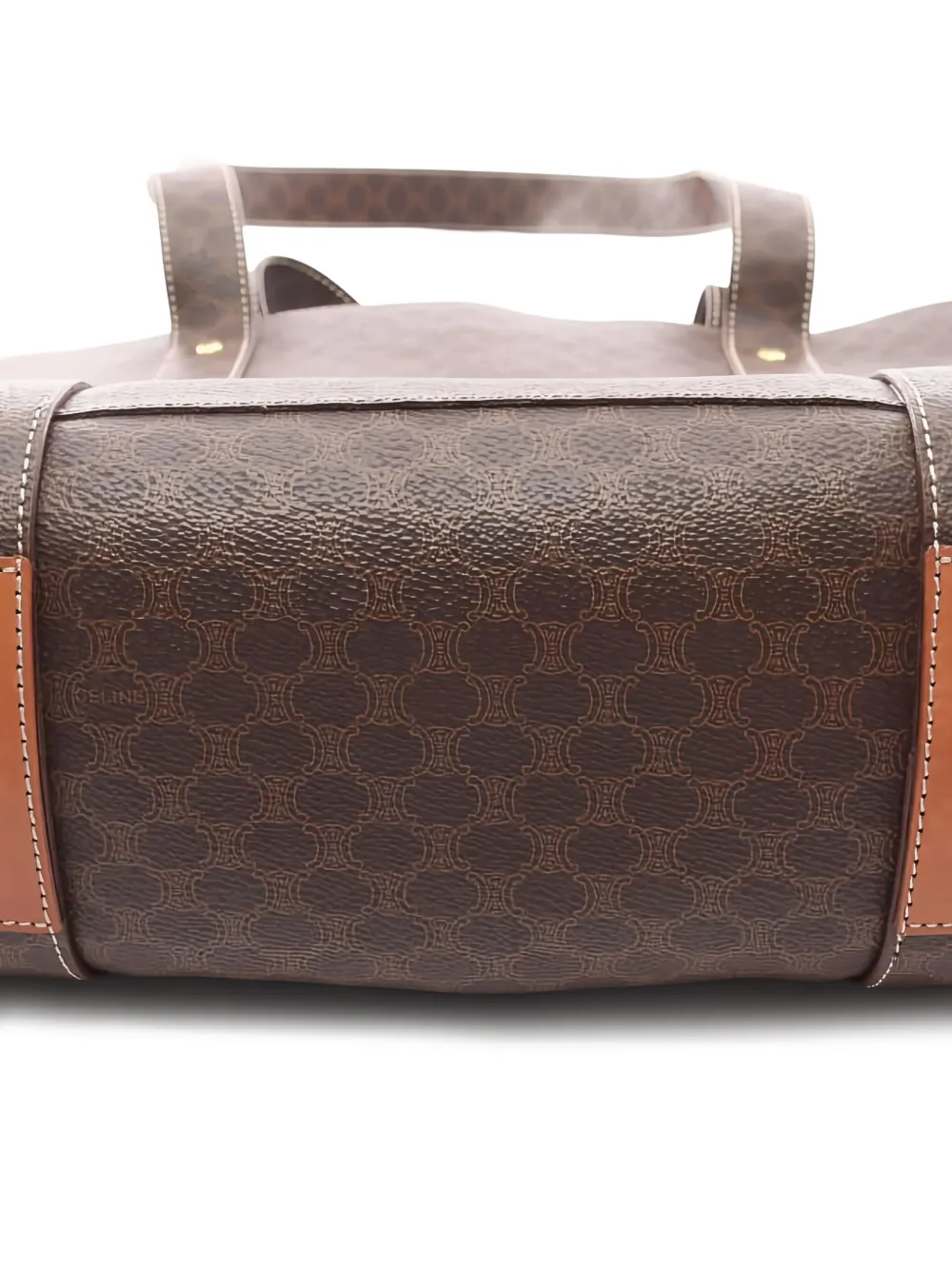 Pre-owned Celine 00s Macadam-pattern Tote Bag In Brown