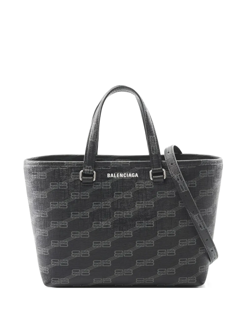 Balenciaga Pre-Owned 2010s small BB Monogram signature East West tote bag - Grigio