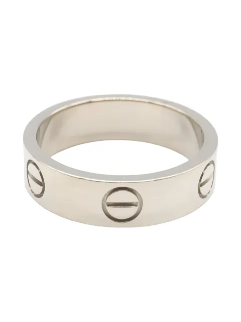 Cartier 2010s 10K white gold Love engraved ring
