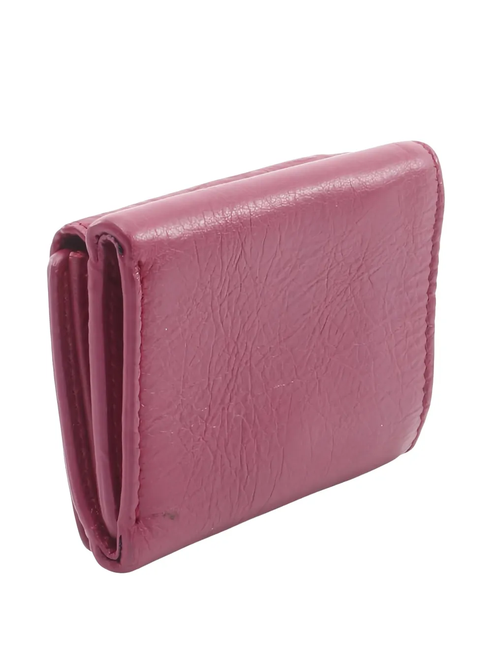 Pre-owned Balenciaga 2010s Mini Trifold-leather Wallet In Pink
