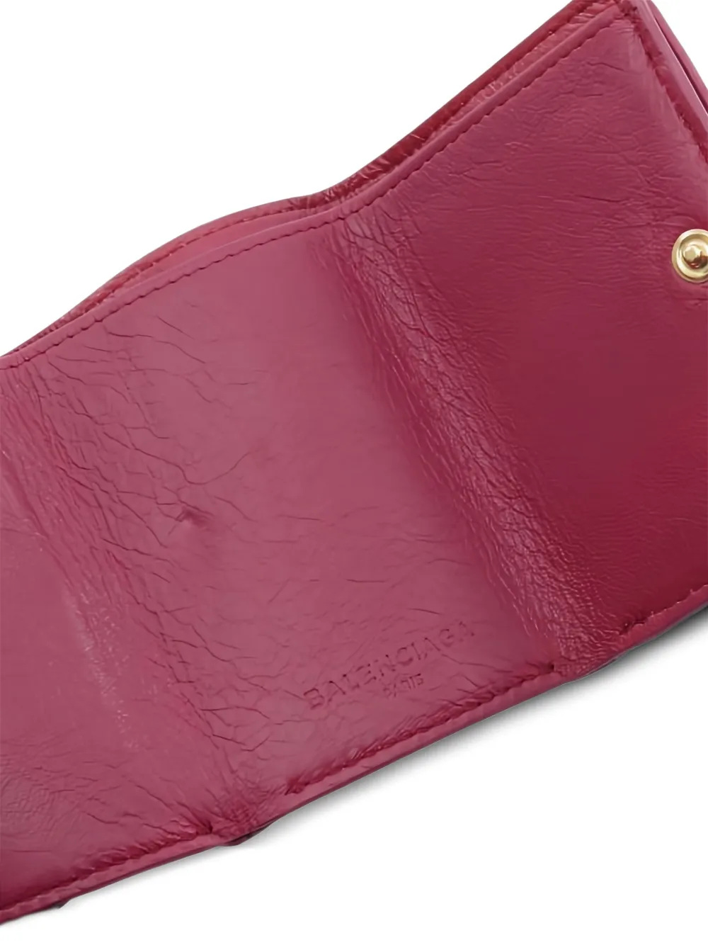 Pre-owned Balenciaga 2010s Mini Trifold-leather Wallet In Pink