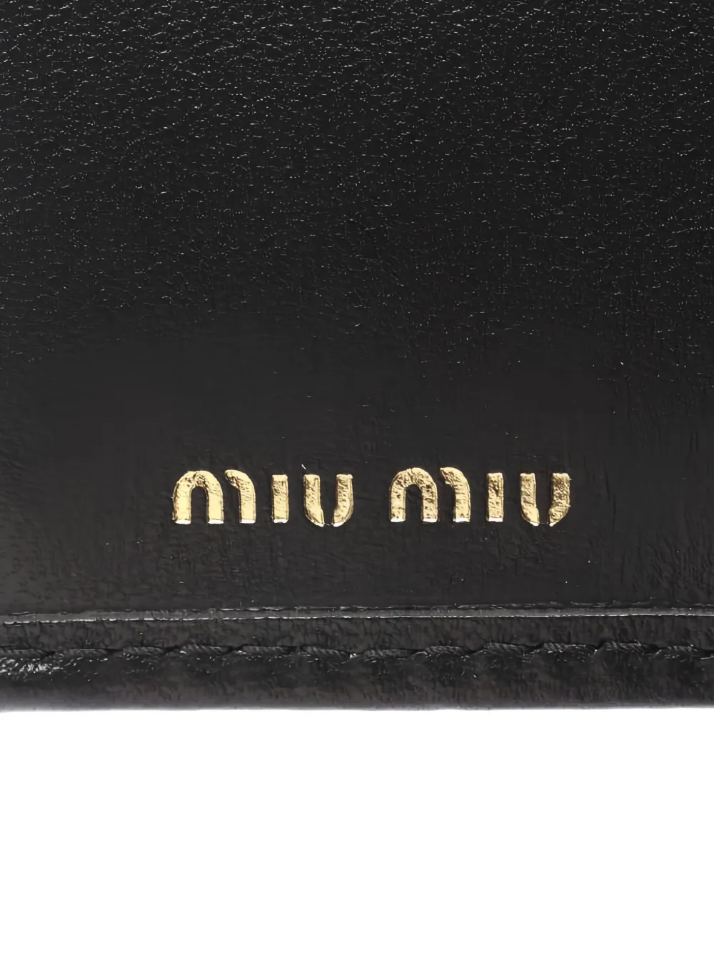 Pre-owned Miu Miu 2020s Matelasse Bi-fold Leather Wallet In Black