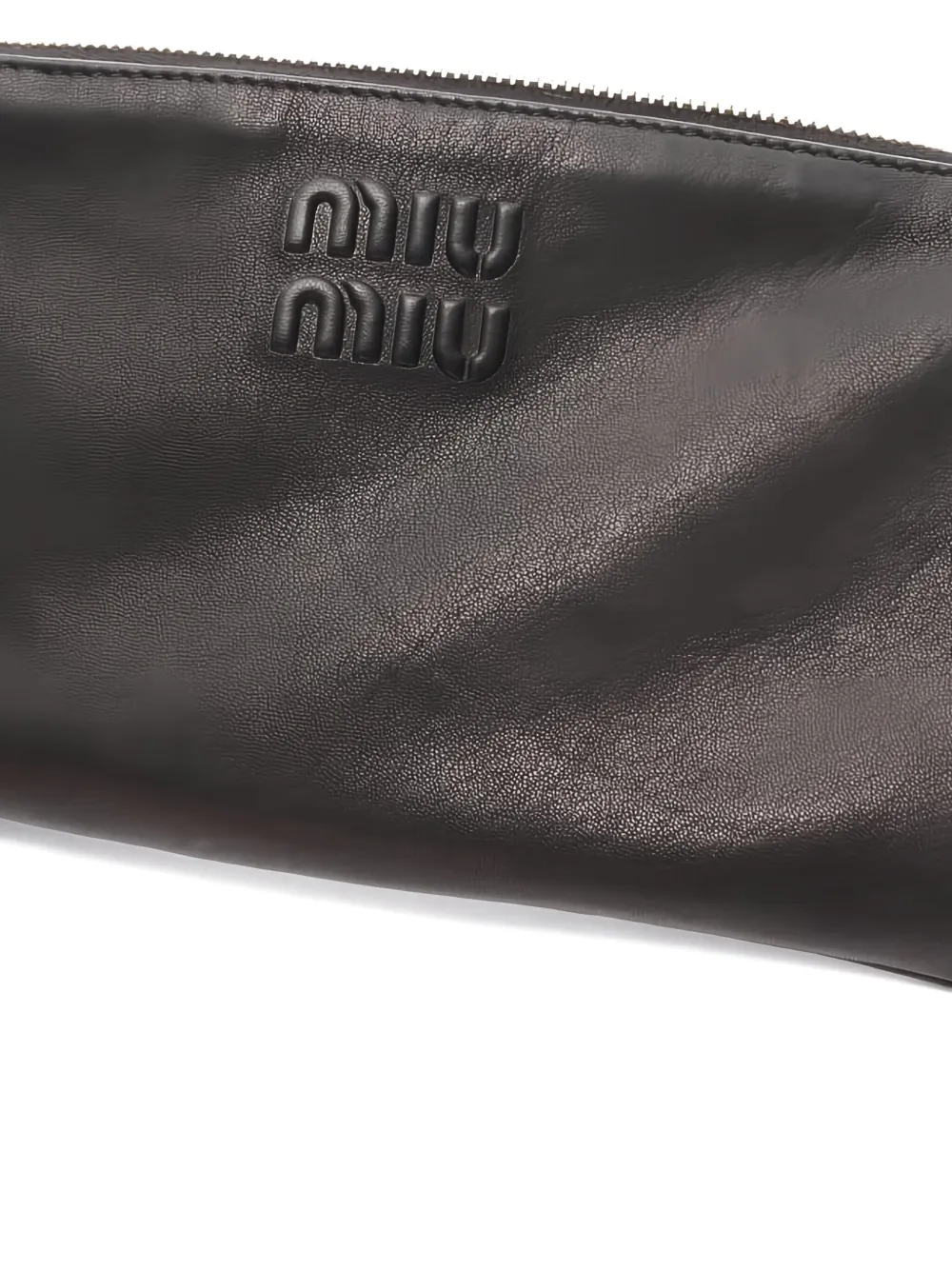 MIU MIU Pre-owned 2020s Embossed-leather Shoulder Bag In Black