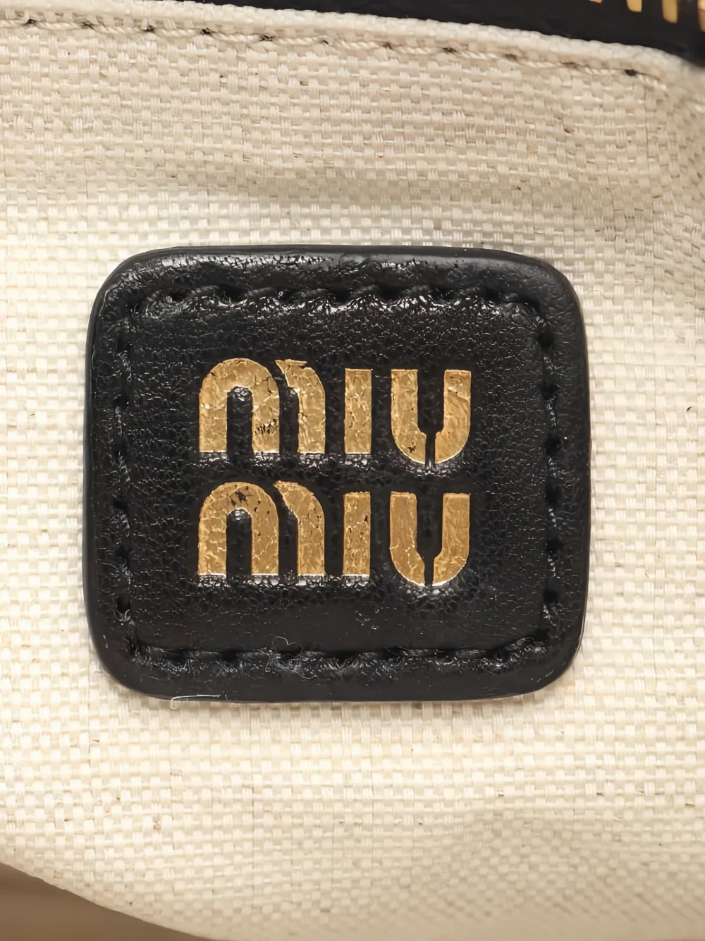 MIU MIU Pre-owned 2020s Embossed-leather Shoulder Bag In Black