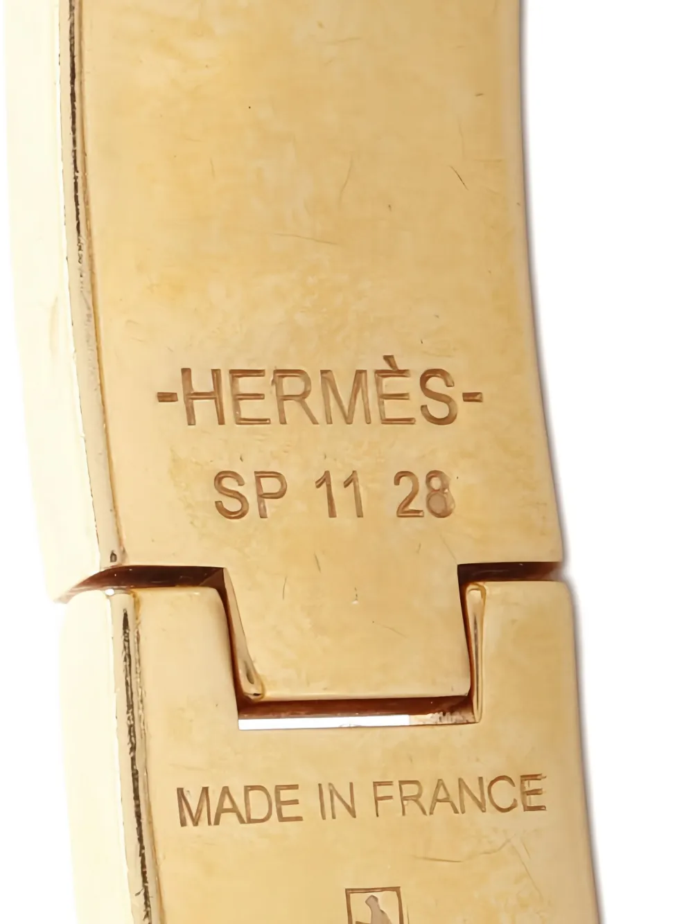 Pre-owned Hermes 2010s Click H Bangle In Gold