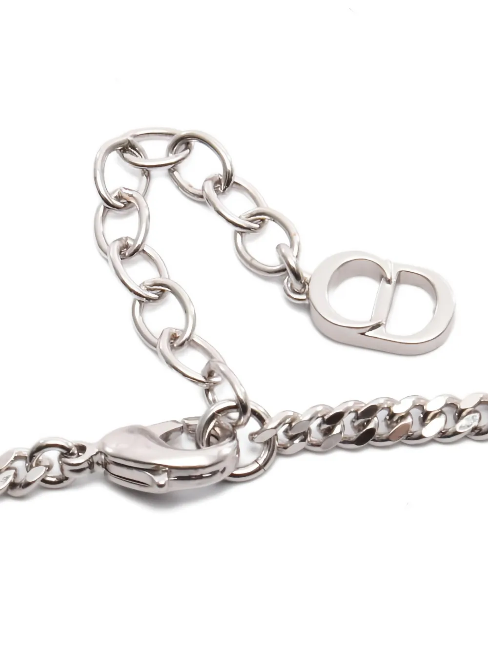 Pre-owned Dior 2020s Cd-icon Canage Blade Necklace In Silver