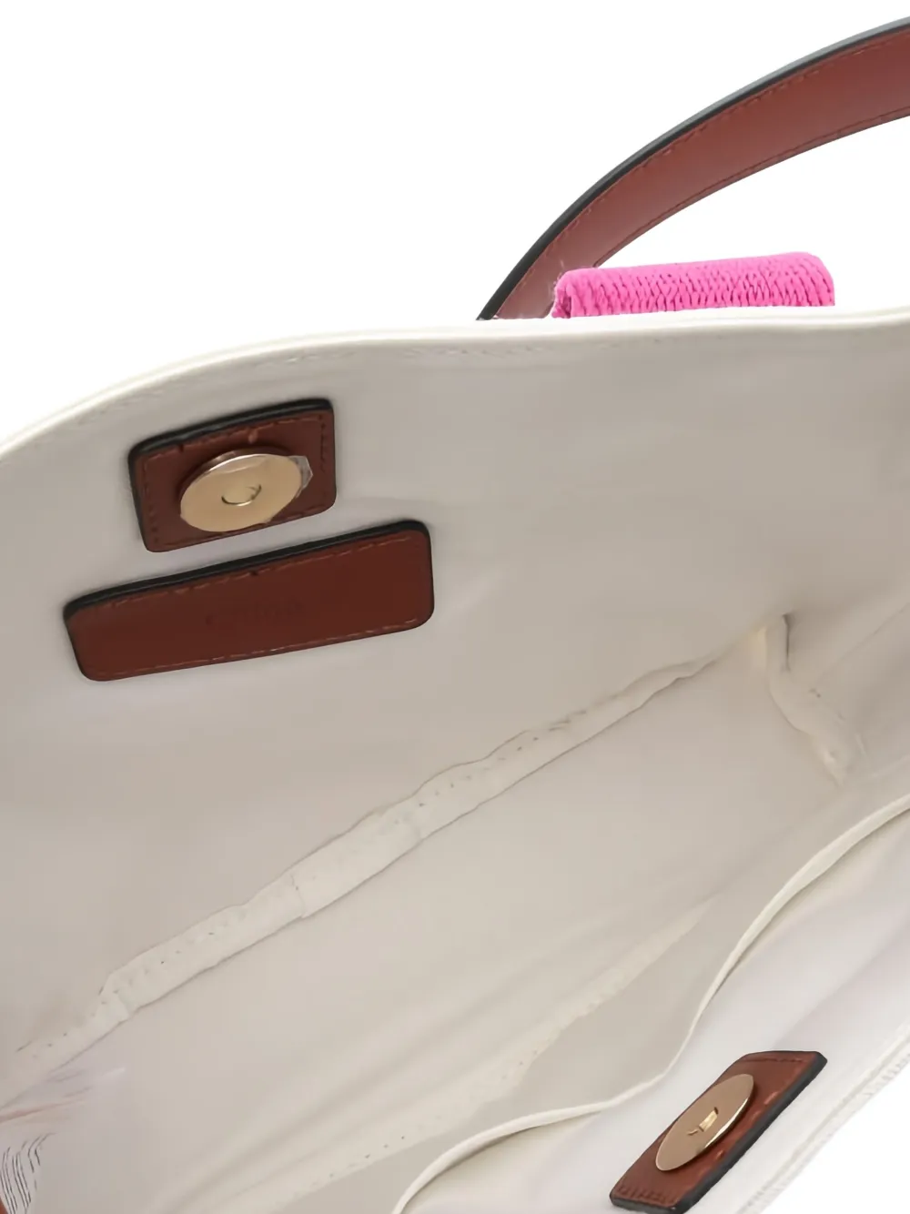 Pre-owned Chloé Canvas Handbag In White