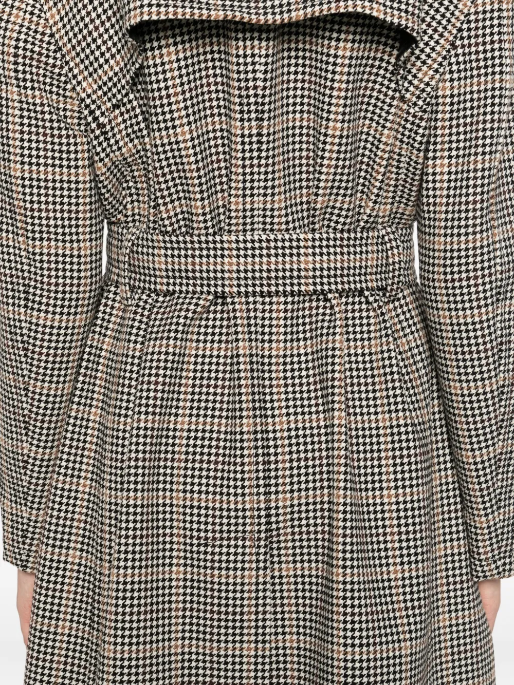 Tagliatore Double-breasted Houndstooth Trench Coat In Multi