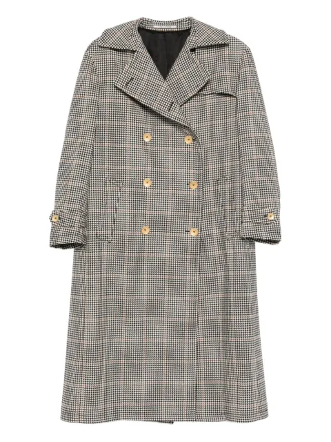Tagliatore double-breasted houndstooth trench coat