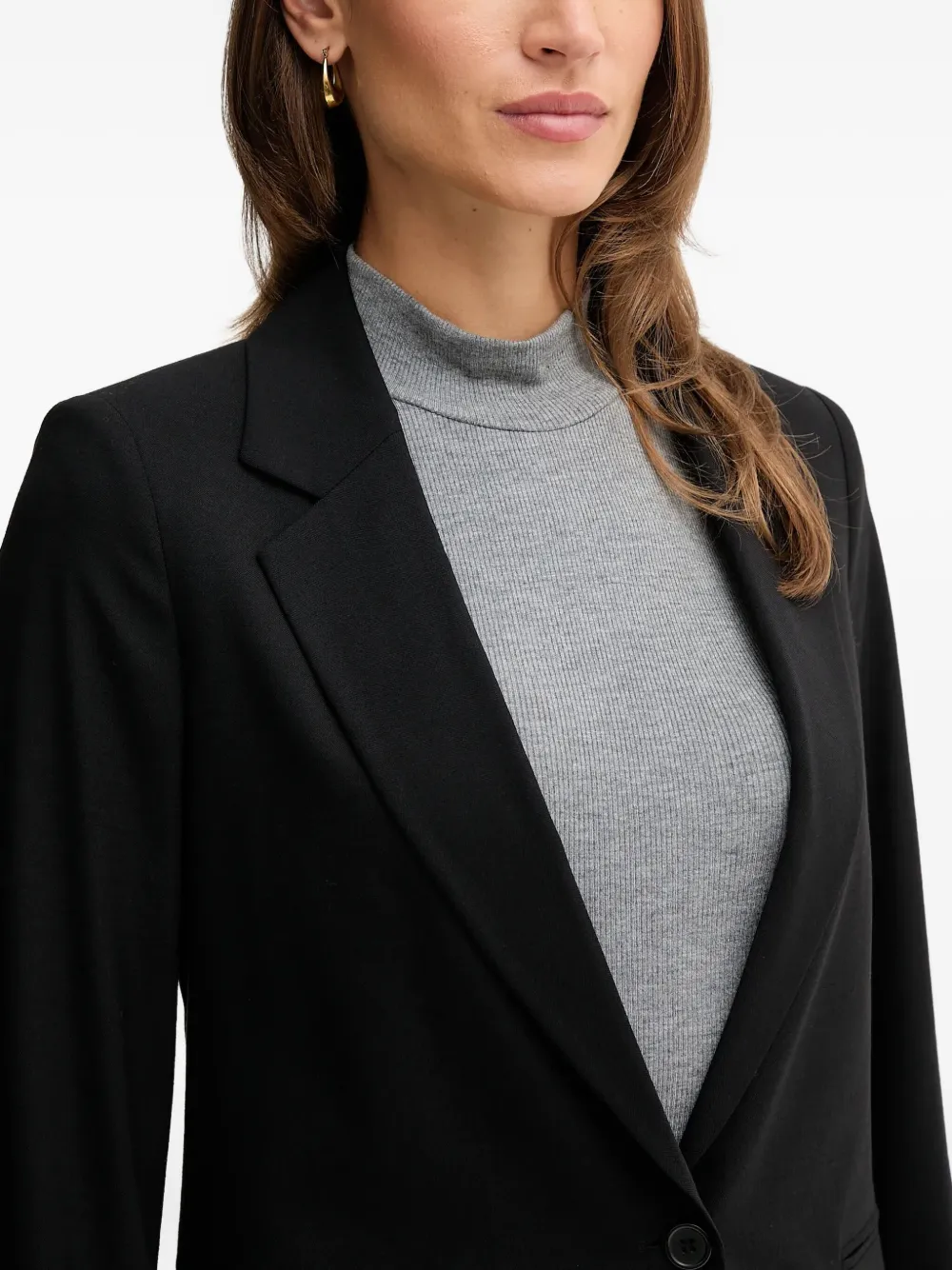 Benetton Buttoned Pocket Blazer In Black
