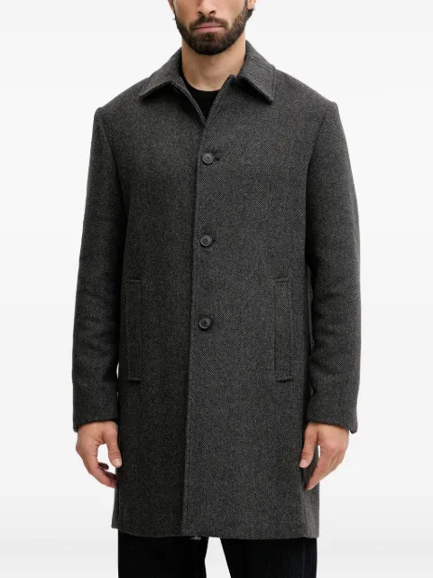 Benetton button herringbone coat