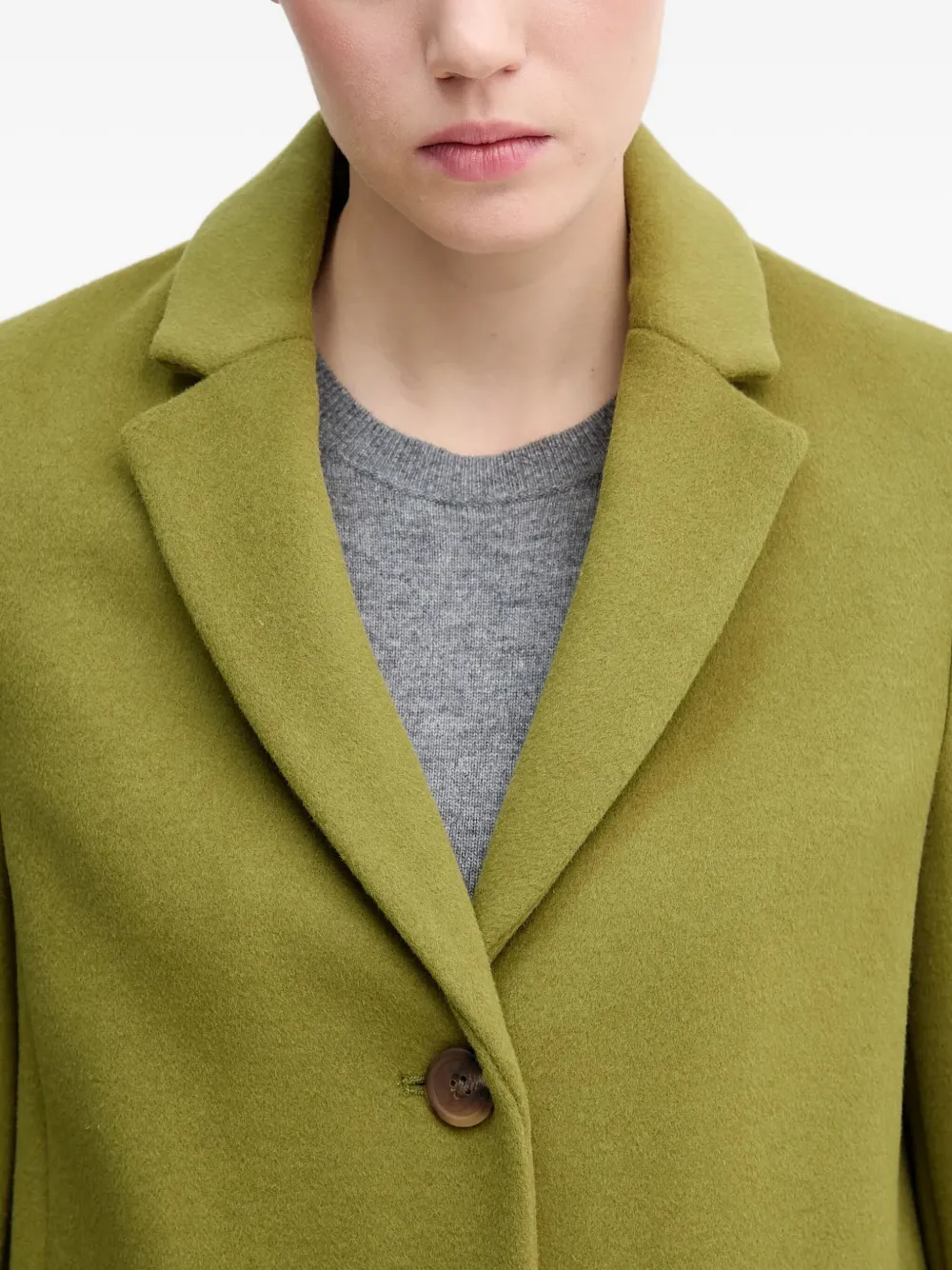 Benetton Jas met zak en knopen Groen