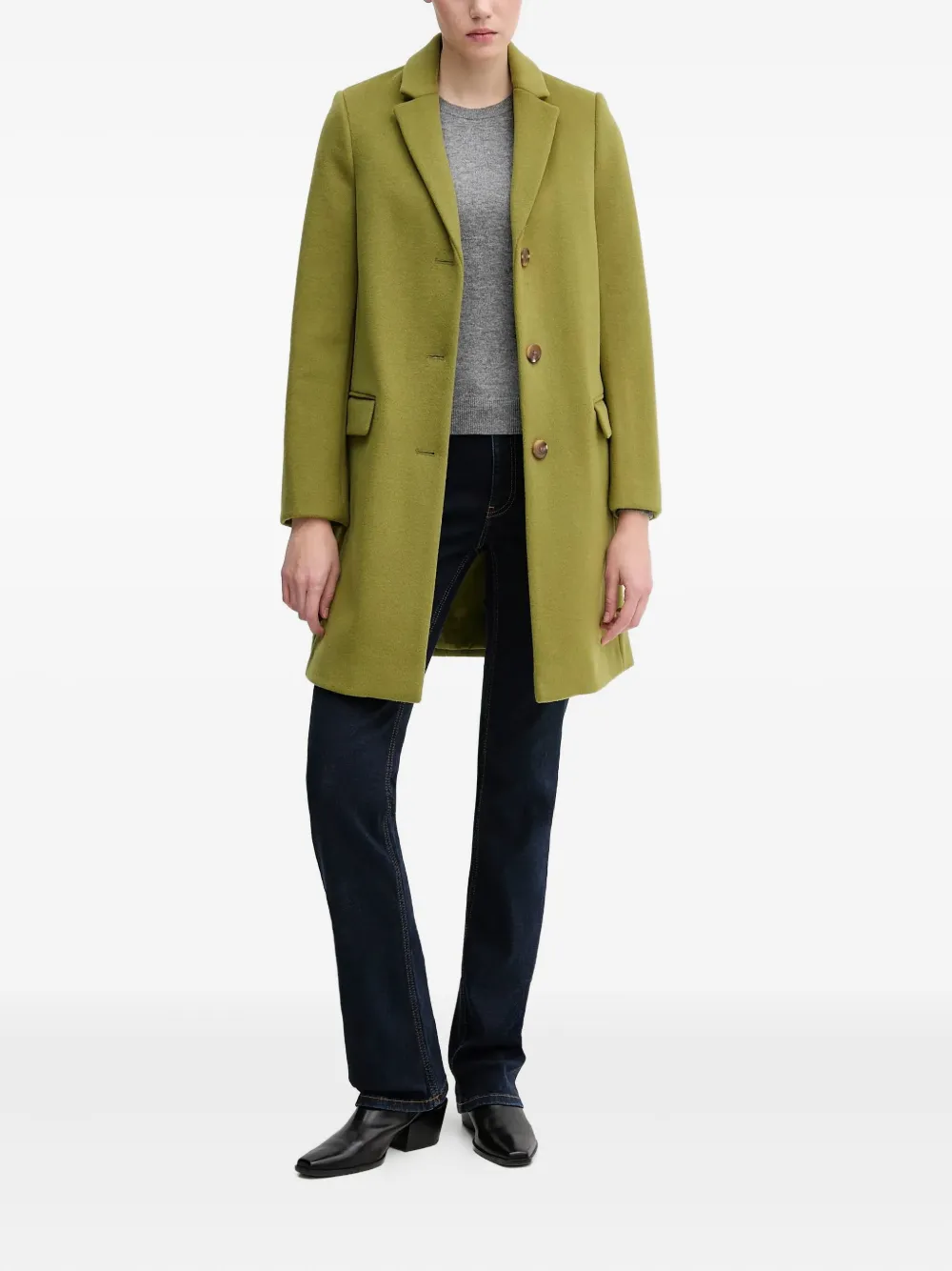 Benetton button pocket coat | Single Breasted Coats | Image 2