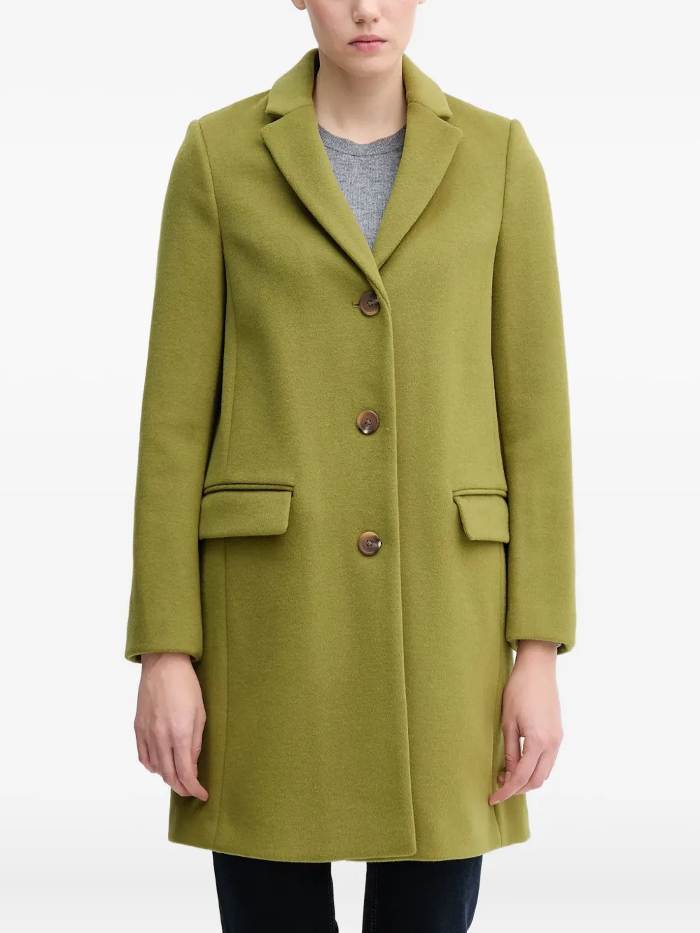 Benetton button pocket coat | Green | Image 1