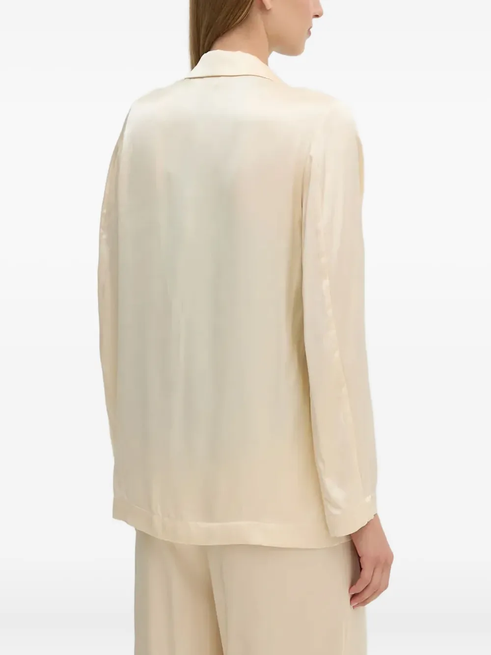 Benetton Lapel Collar Blazer In Neutral