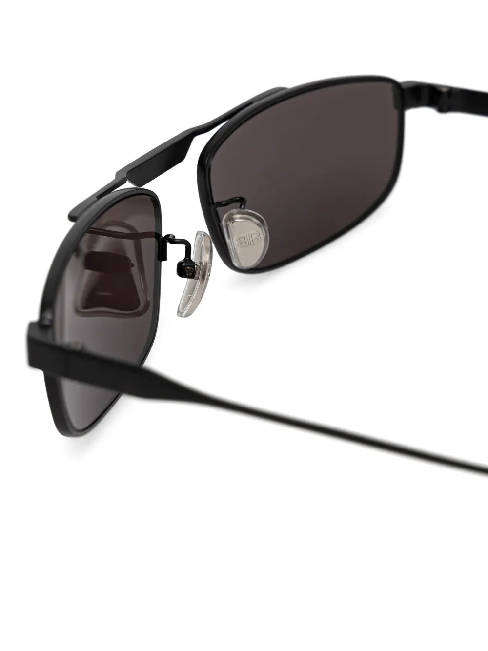 Balenciaga Eyewear Zonnebril met rechthoekig montuur Zwart