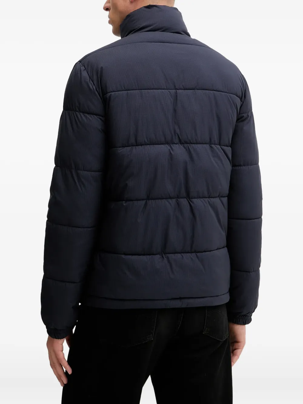 Benetton Padded Zip-fastening Jacket In Blue