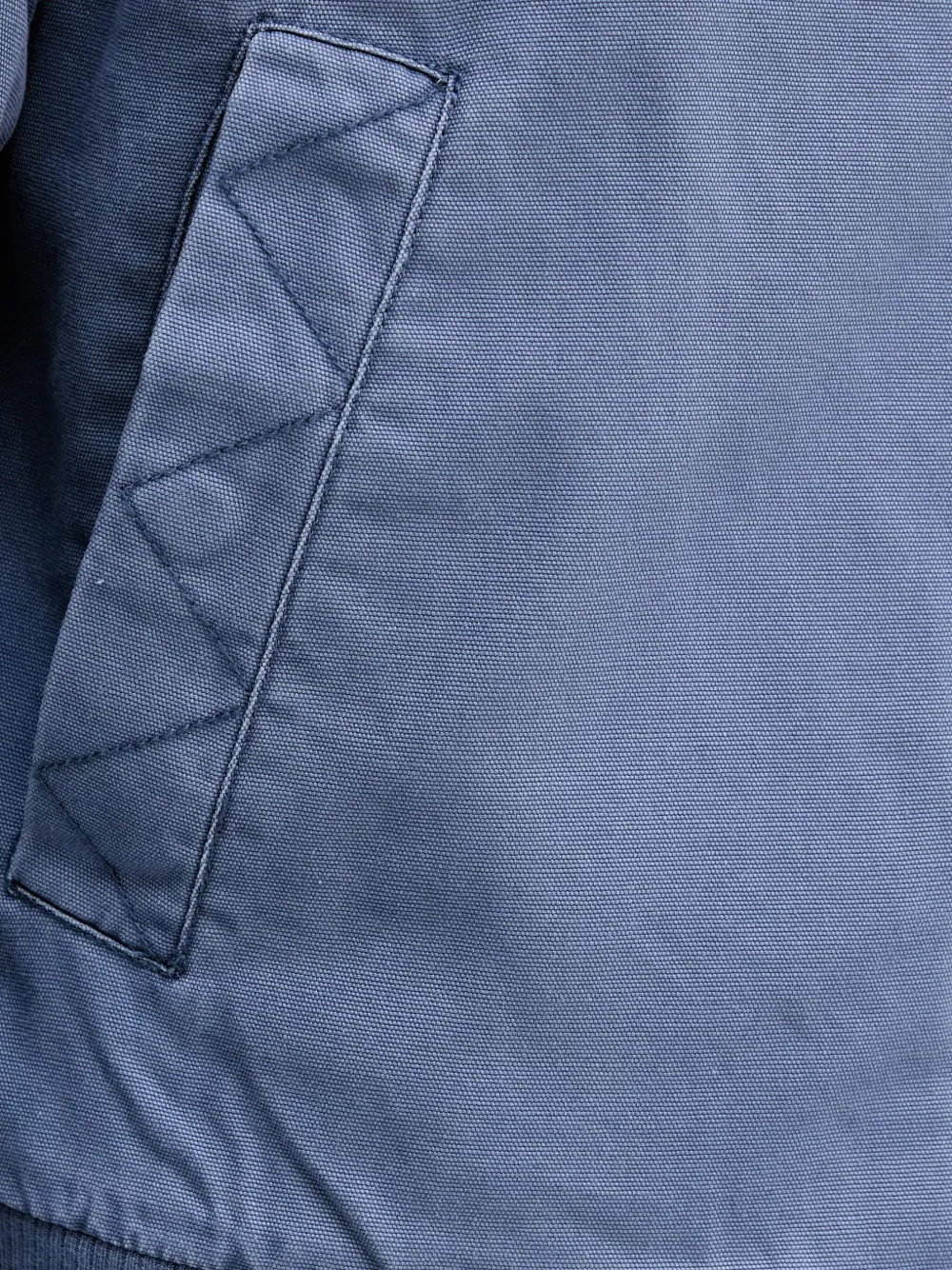 Benetton Corduroy Collar Cotton Jacket In Blue