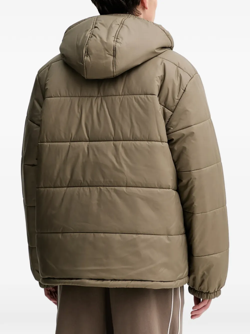  Vans Hooded Quilted Jacket - Brown 